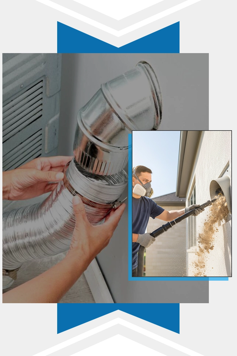 Clogged dryer duct Cleaning